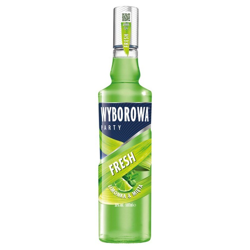 Wódka smakowa Party Fresh limonka i mięta alk. 26,0% obj. Wyborowa 500 ml