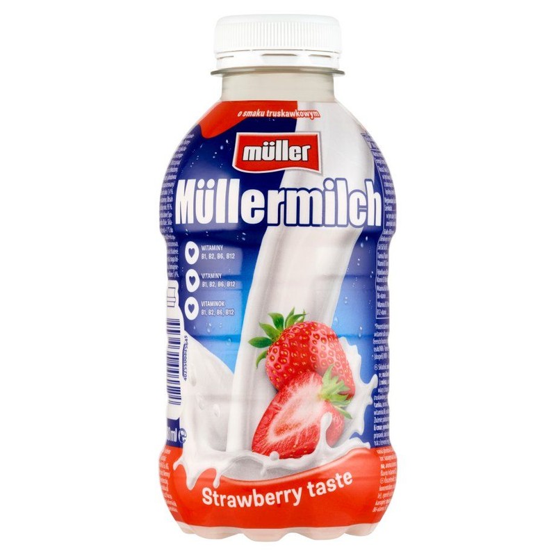 Mullermilch o smaku truskawkowym Müller 400 ml