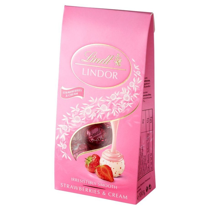 Lindor praliny o smaku kremu truskawkowego  Lindt 100 g