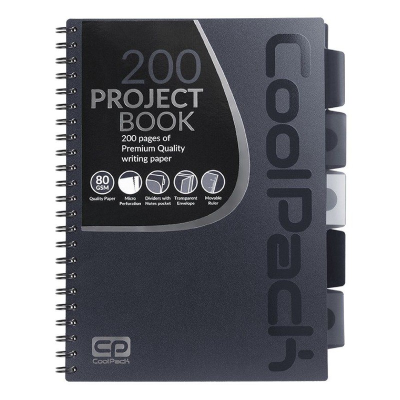 Kołozeszyt PP A4 szary Coolpack 1 sztuka