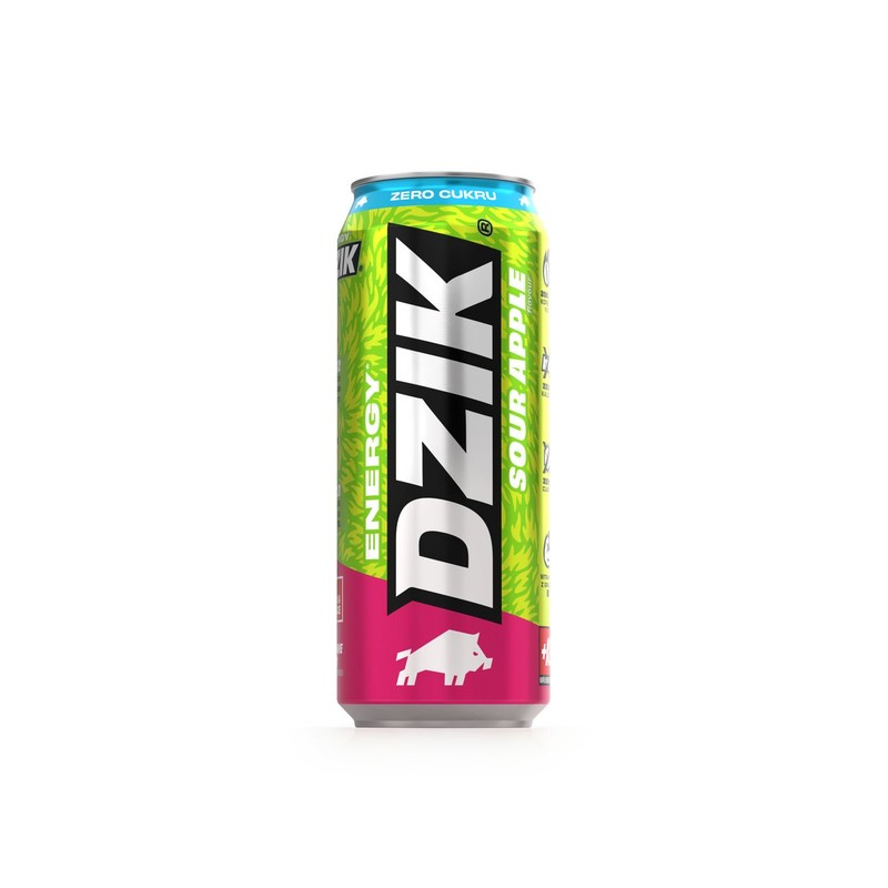 Napój energetyzujący Sour Apple bez dodatku cukru WK Dzik 500 ml