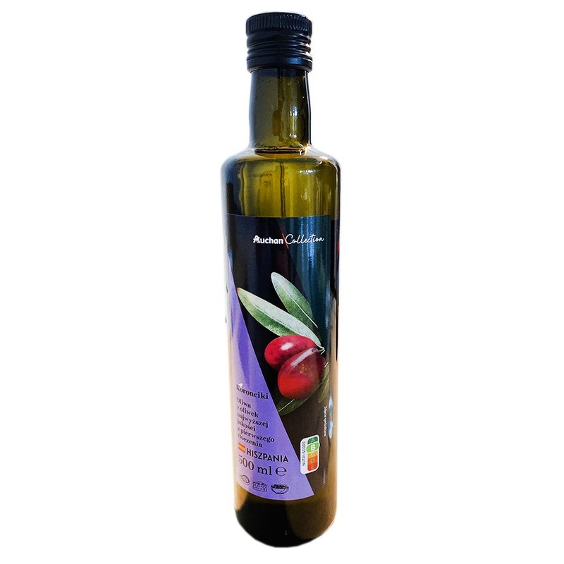Oliwa z oliwek Koroneiki najwyższej jakości z pierwszego tłoczenia Auchan Collection  Auchan Collection  500 ml