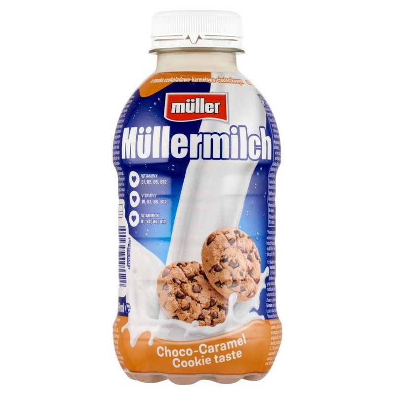 Mullermilch o smaku ciasteczkowa czekoladowa karmel Müller 400 ml