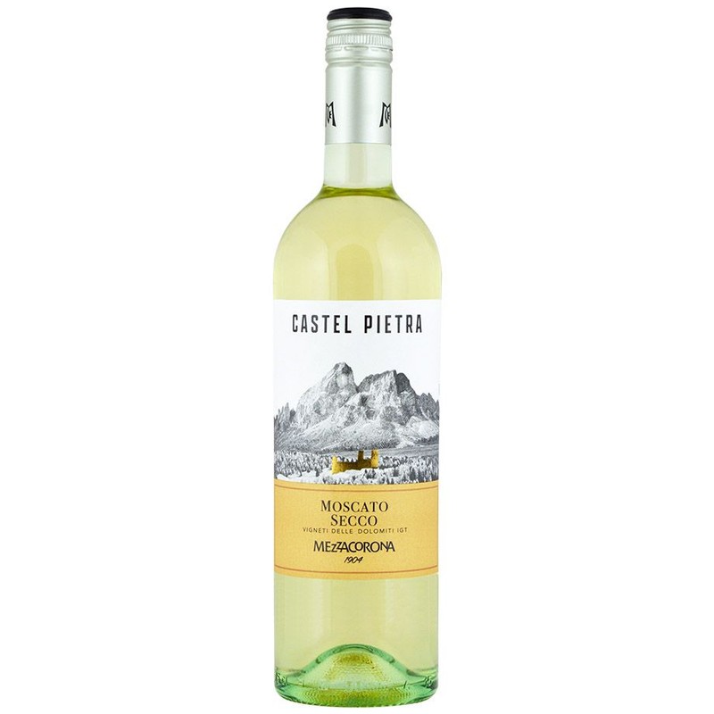 Wino włoskie białe wytrawne Moscato alk. 12,0% obj. Castel Pietra  750 ml