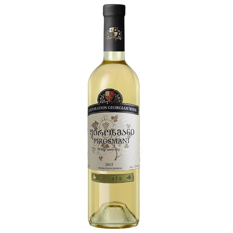 Wino białe półwytrawne alk.12.5% obj. Pirosmani 750 ml