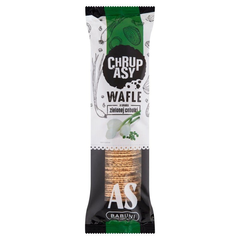 Wafle o smaku zielonej cebulki AS Babuni 90 g