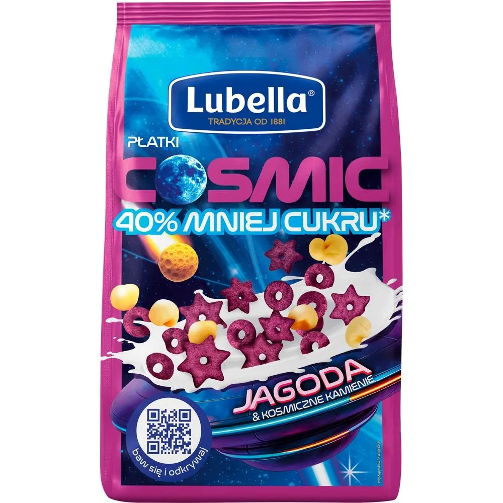 Lubella Cosmic Płatki jagoda & kosmiczne kamienie 350 g