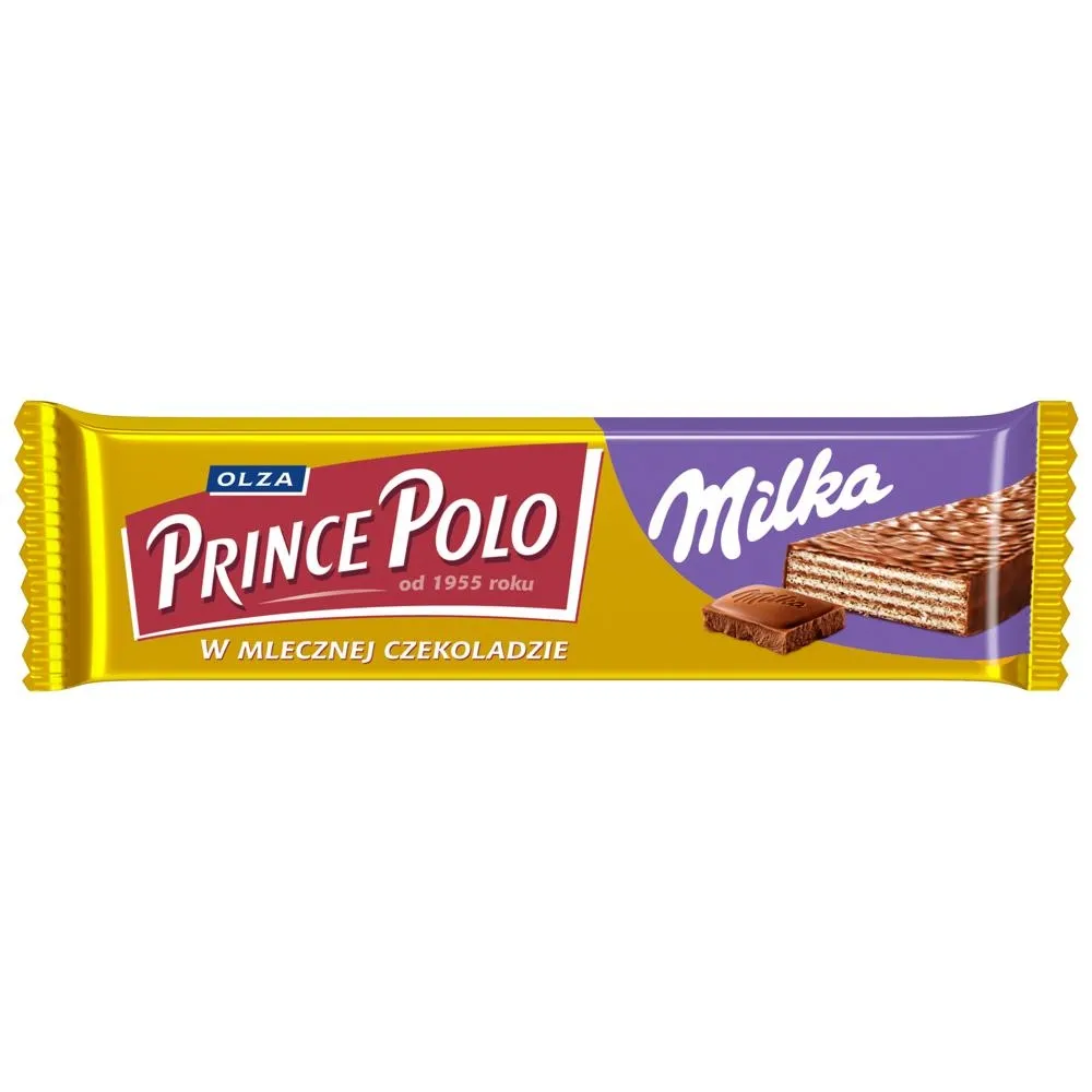 Prince Polo Wafelek w mlecznej czekoladzie Milka - - 45 g