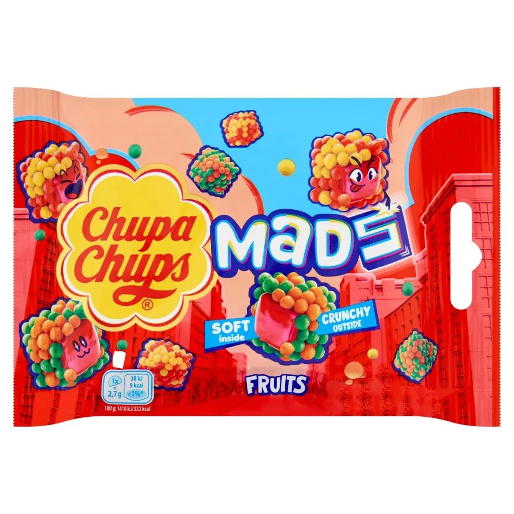 Chupa Chups Mads Żelki w chrupkiej posypce o smaku owocowym 45 g