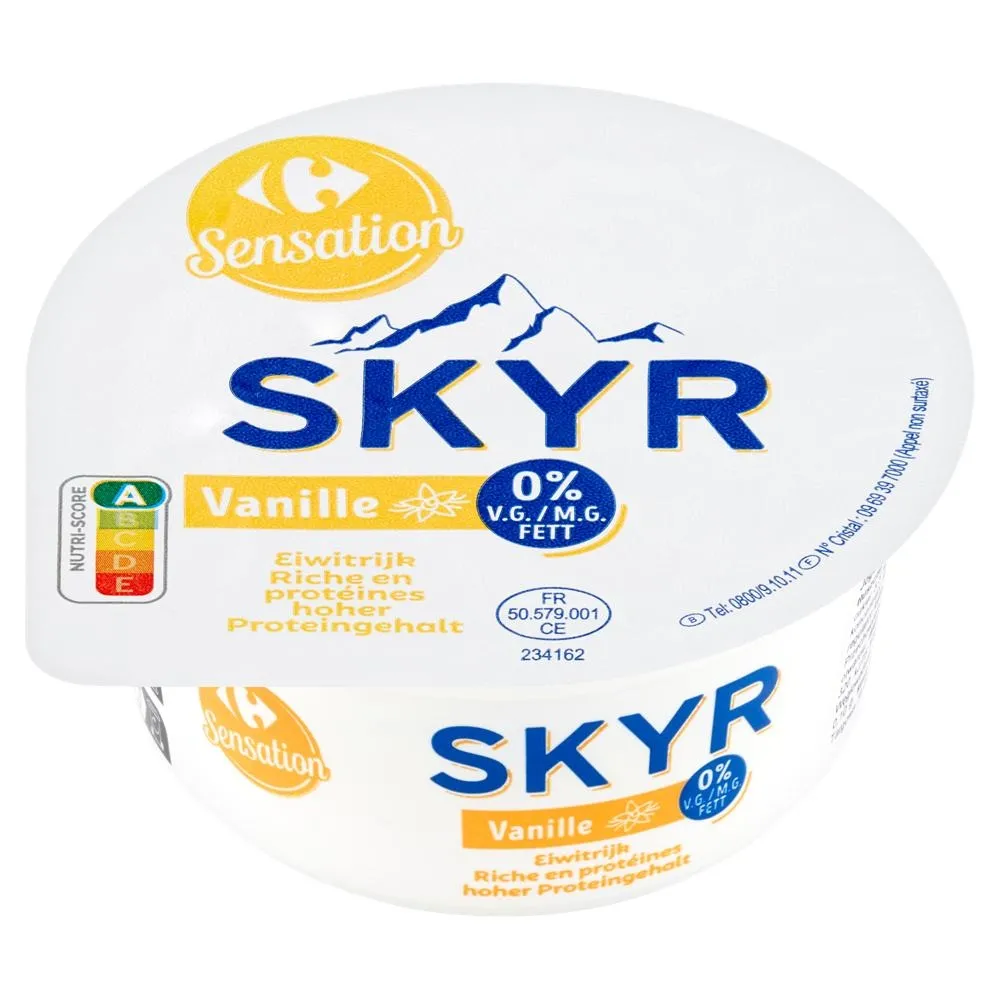 Carrefour Sensation Skyr Jogurt typu islandzkiego waniliowy 150 g