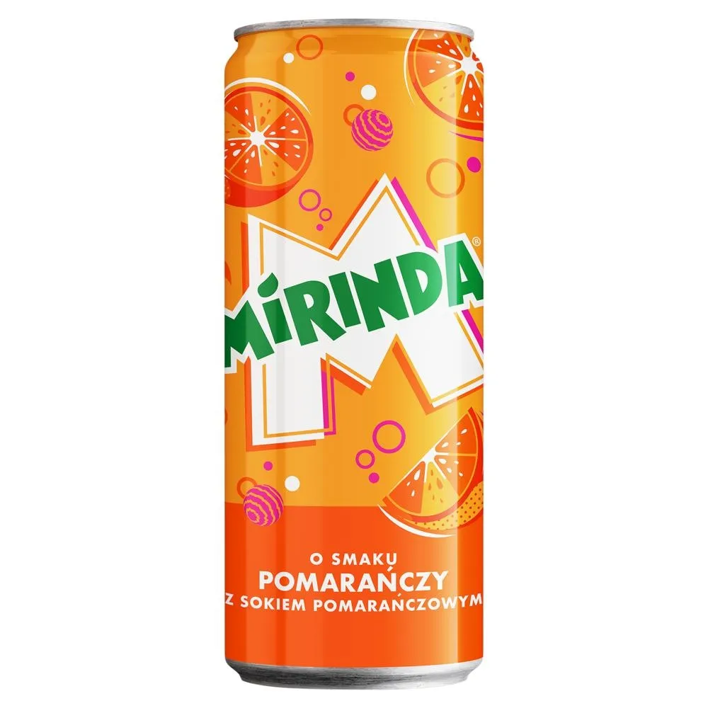 Mirinda Napój gazowany o smaku pomarańczy 330 ml