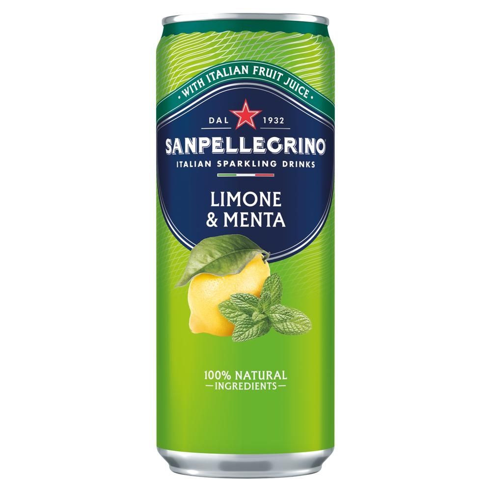 Sanpellegrino Napój gazowany o smaku cytrynowo-miętowym 330 ml