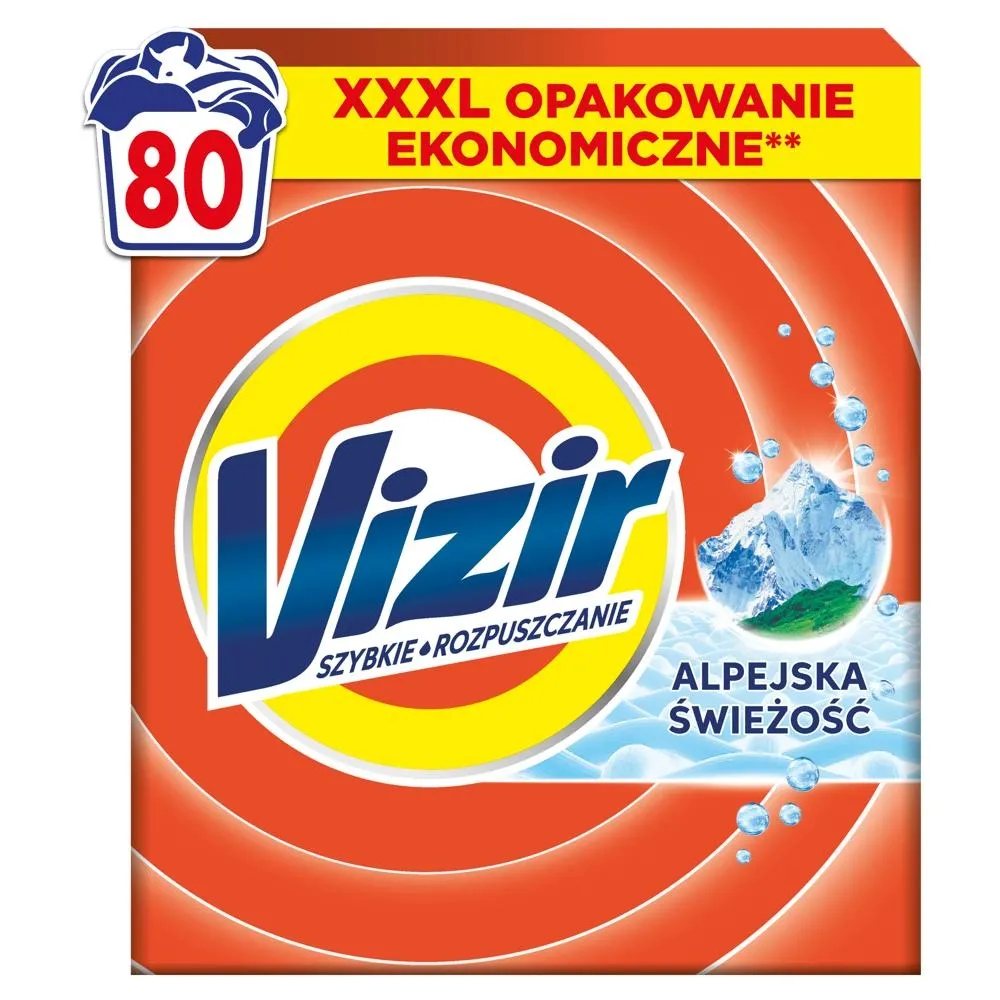 Vizir Proszek Do Prania, Alpine Fresh, 4.4 kg, 80 Prań