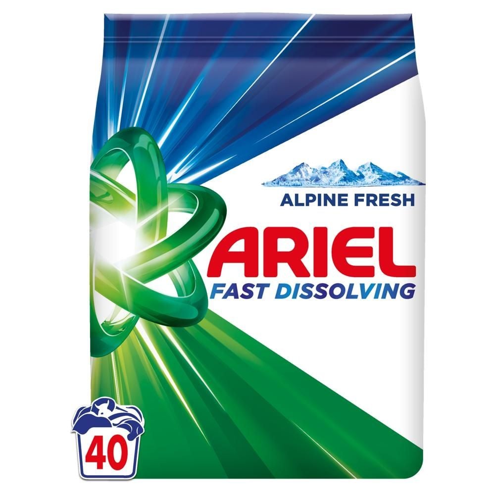 Ariel Alpine Fresh Proszek Do Prania Detergent Do Prania, 2.2 kg, 40 Prań