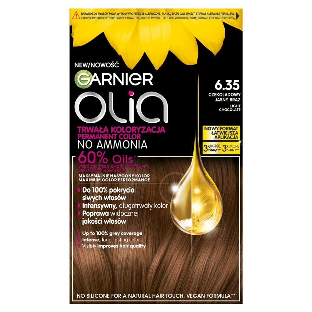 Garnier Olia Krem koloryzujący 6.35 czekoladowy jasny brąz