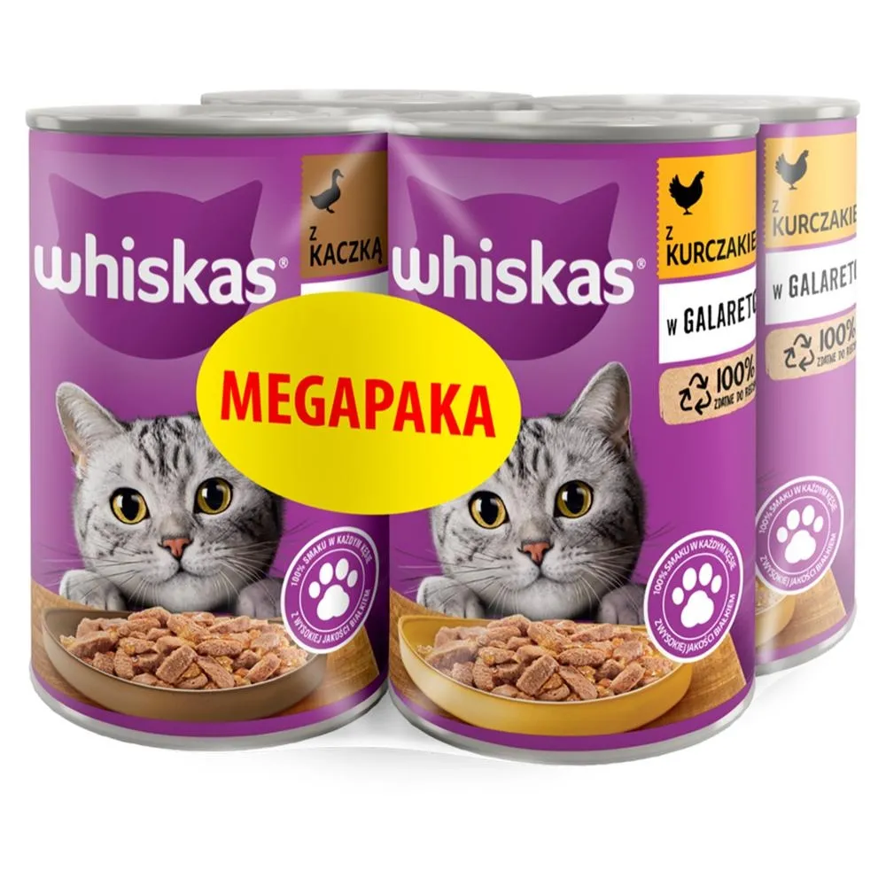 Whiskas Mokra karma dla kotów w galaretce 4 x 400 g