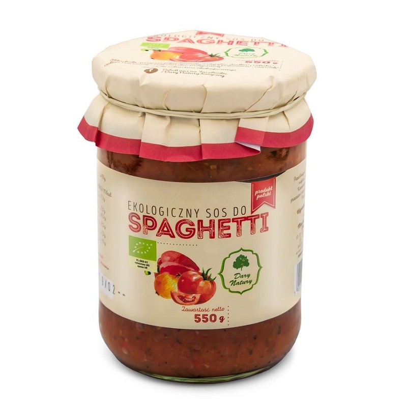 BIO Ekologiczny sos do spaghetti Dary Natury 550 g