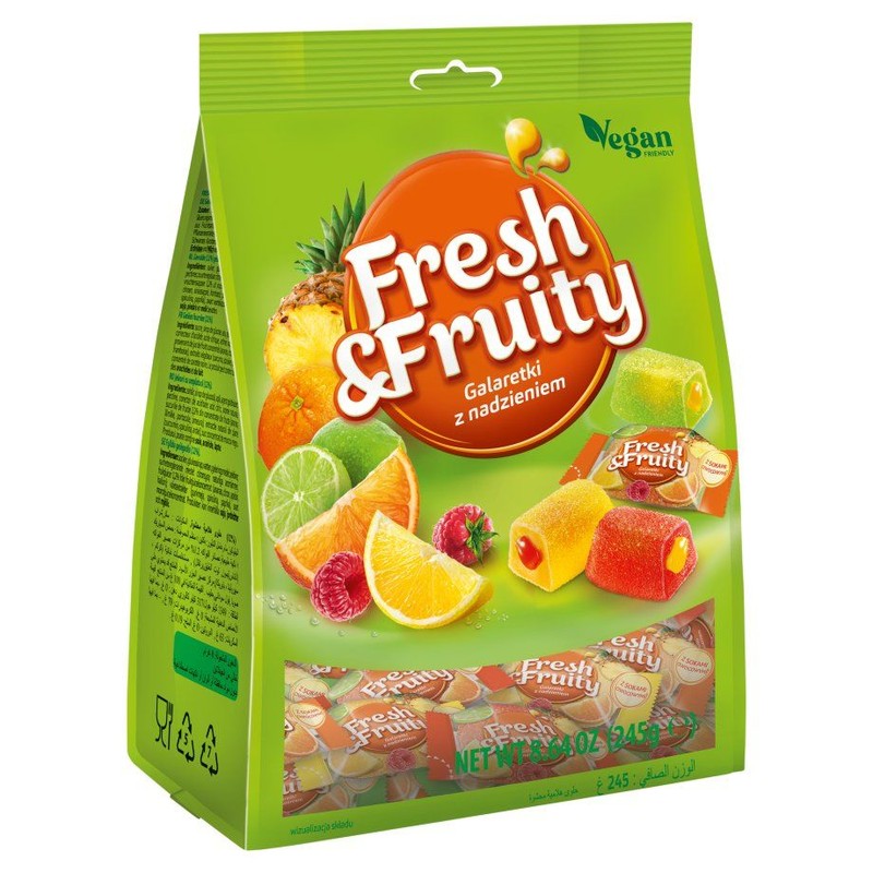 Galaretki z nadzieniem Fresh&Fruity Wawel 245 g