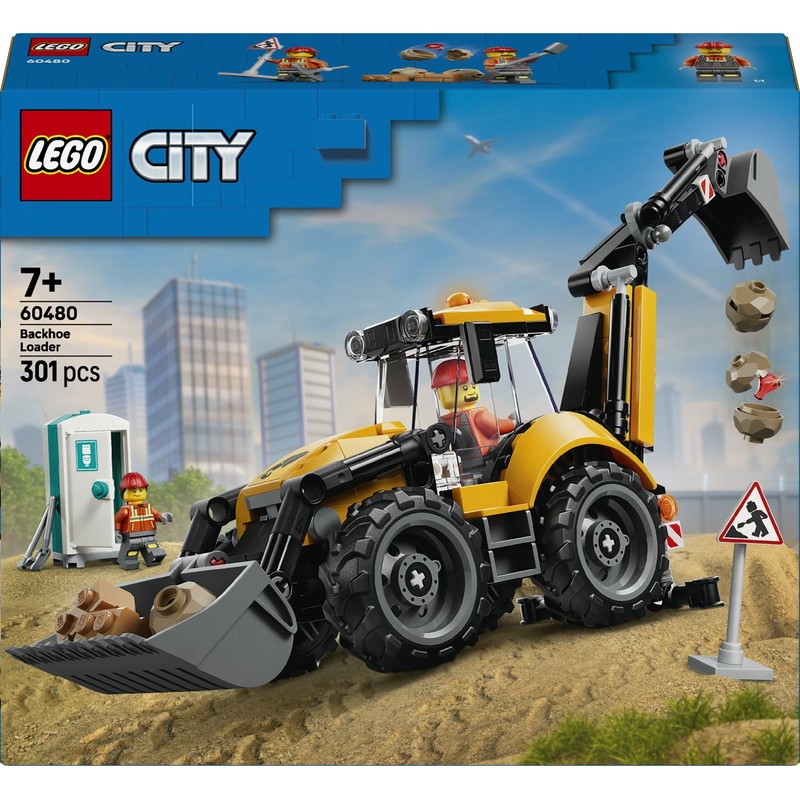 City Żółta koparko-ładowarka 60480 LEGO 1 sztuka