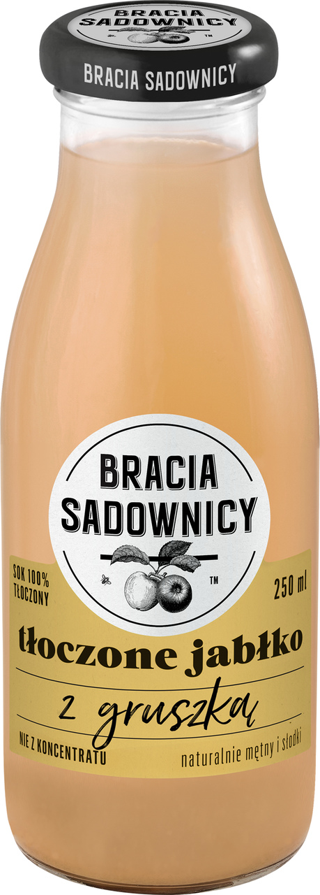 Bracia Sadownicy Sok Tłoczony 250 Ml Jabłko Z Gruszką