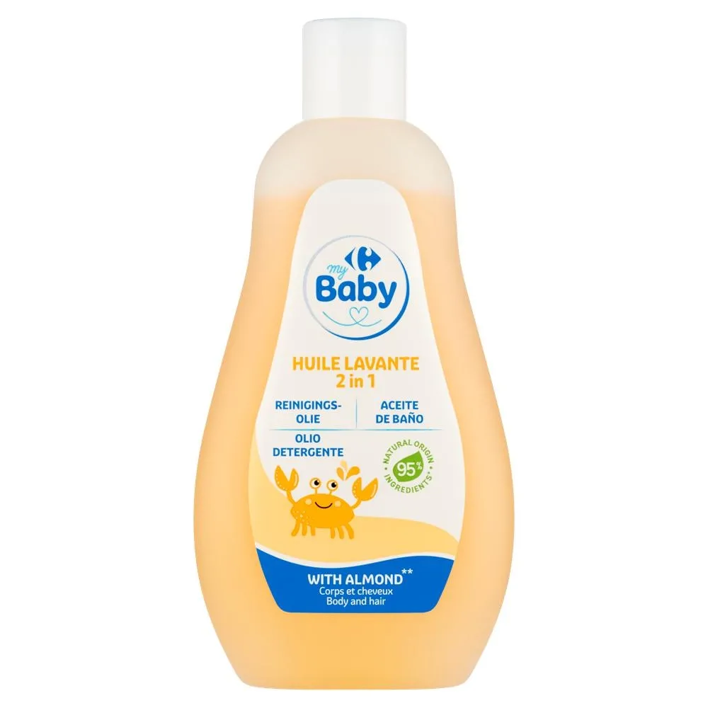 Carrefour my Baby Olejek oczyszczający 2 w 1 ciało i włosy 250 ml