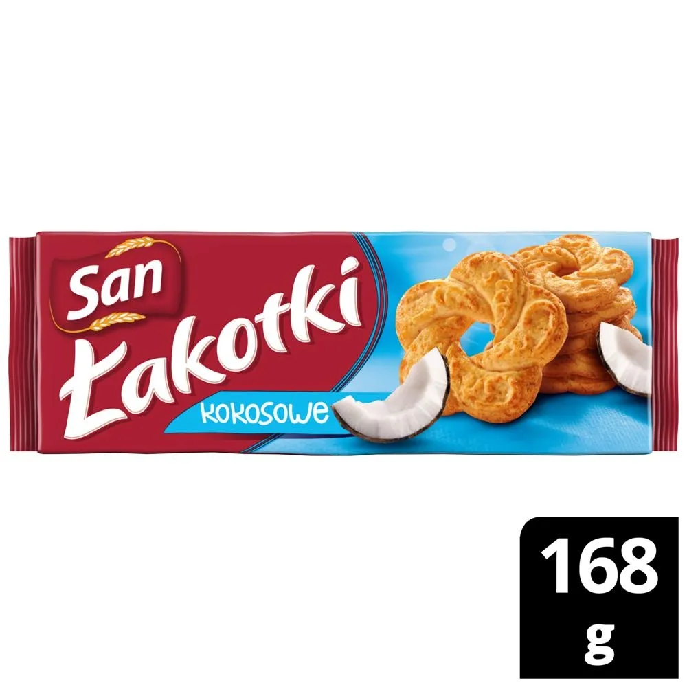 San Łakotki herbatniki kokosowe - 168 g