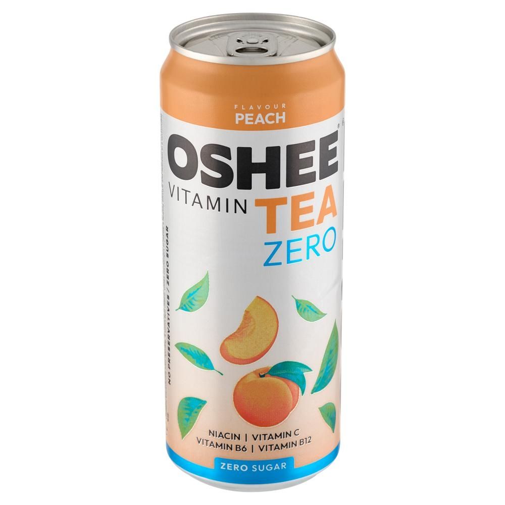 Oshee Vitamin Tea Zero Niegazowany napój herbaciany o smaku brzoskwiniowym 330 ml