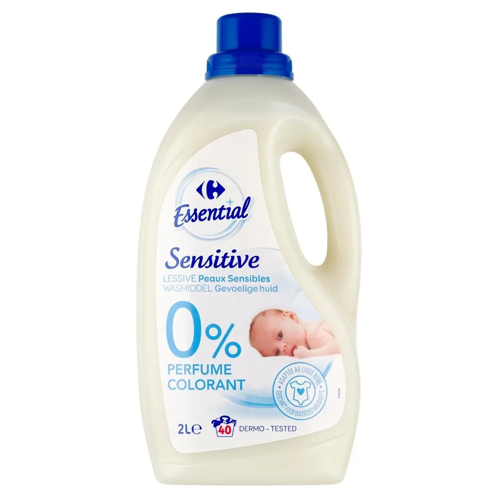 Carrefour Essential Sensitive Płynny detergent do skóry wrażliwej 2 l (40 prań)