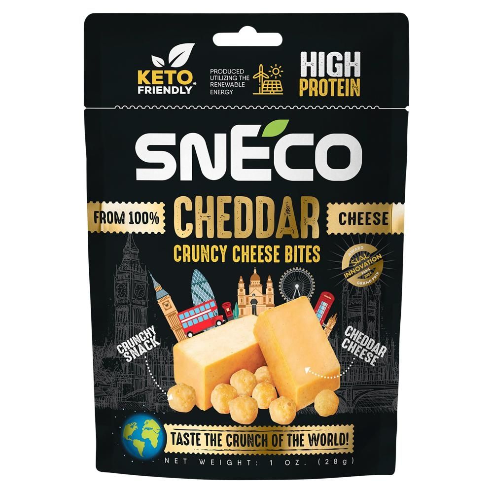 Sneco Chrupiąca przekąska cheddar suszony ser 28 g