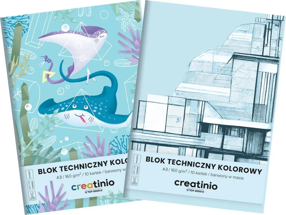 Blok techniczny creatinio a3 10 kartek, kolorowy