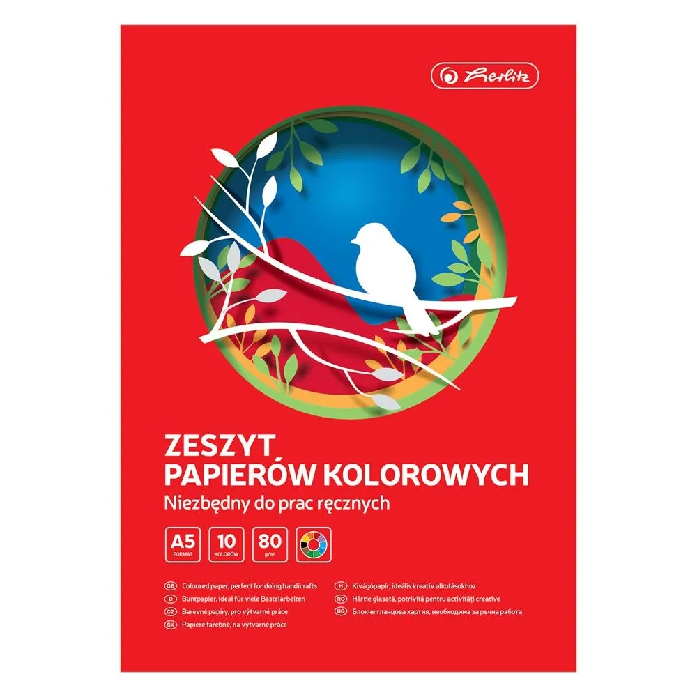Herlitz Papier kolorowy A5 10 kartek