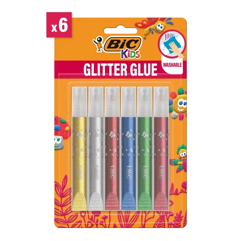 BIC Kids Glitter Glue Metallic klej brokatowy metaliczny 6 szt.