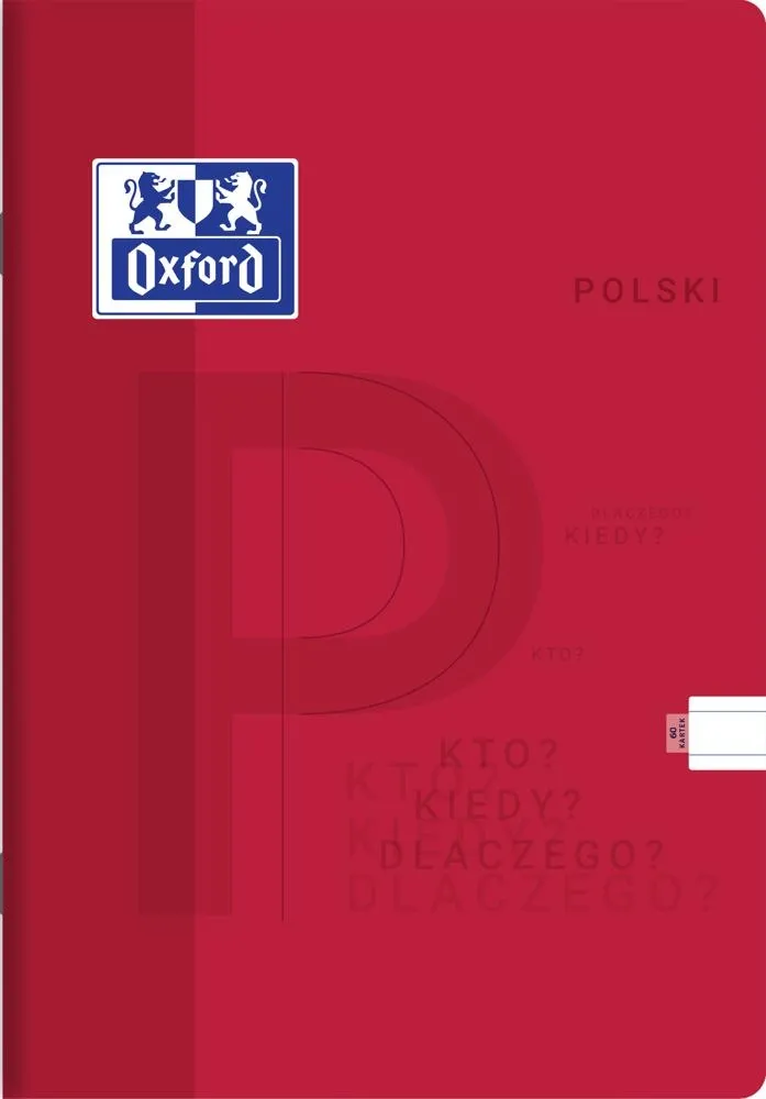 Zeszyt Oxford Język Polski A5 60 kartek w linię z marginesem