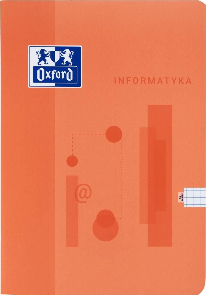 Zeszyt Oxford Informatyka A5 60 kartek kratka z marginesem