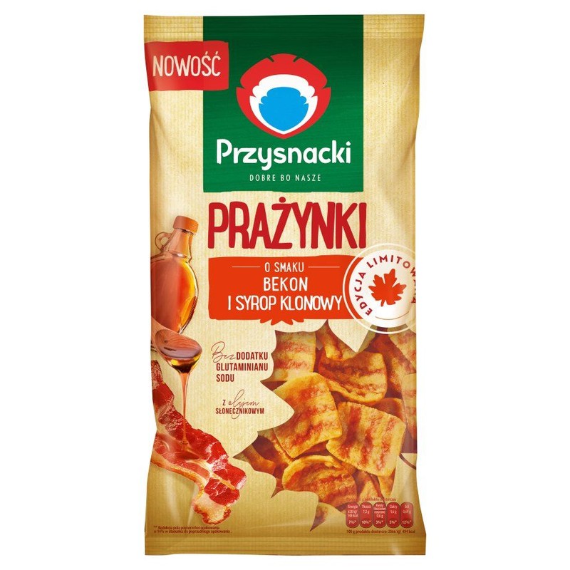 Prażynki o smaku bekonu i syropu klonowego Przysnacki 120 g