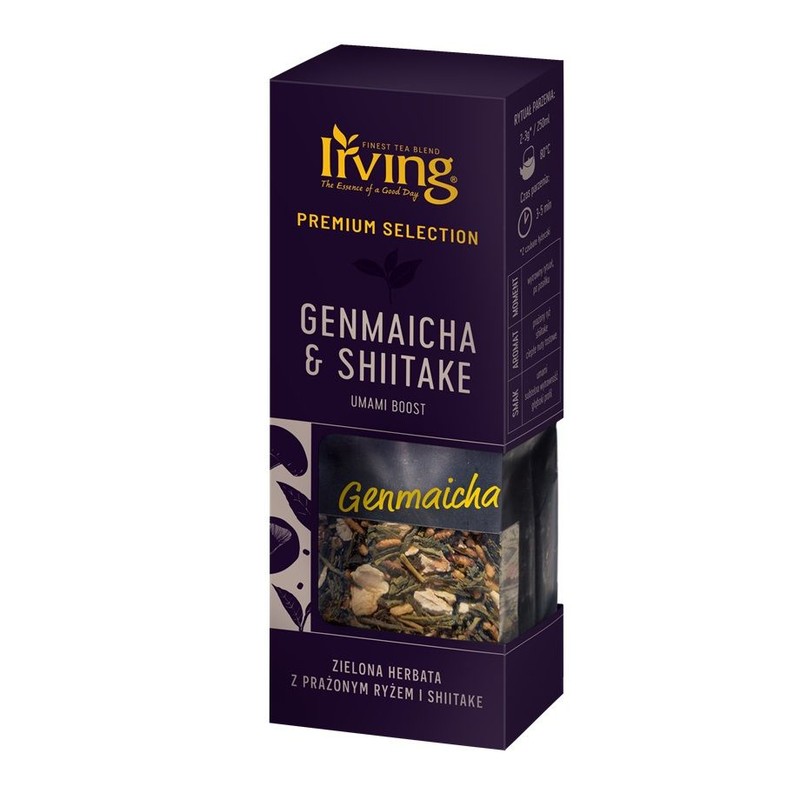 Herbata zielona z prażonym ryżem i shiitake Genmaicha & Shiitake   Irving 75 g