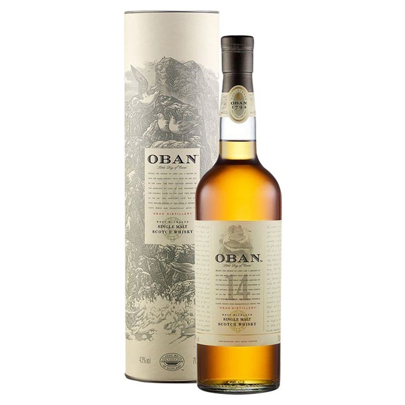 Whisky single malt 14YO Classic Malt alk. 43,0% obj. Oban 700 ml