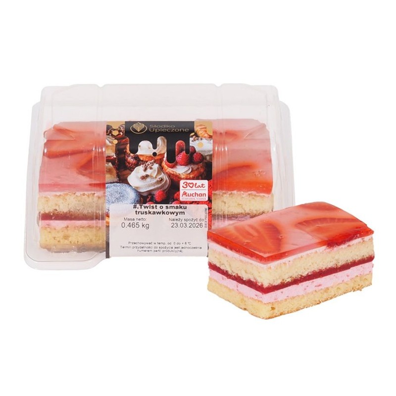Ciasto Twist o smaku truskawkowym Słodko Upieczone na wagę ok. 400 g