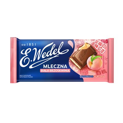 Wedel Czekolada Mleczna Biała Brzoskwinia 100 g