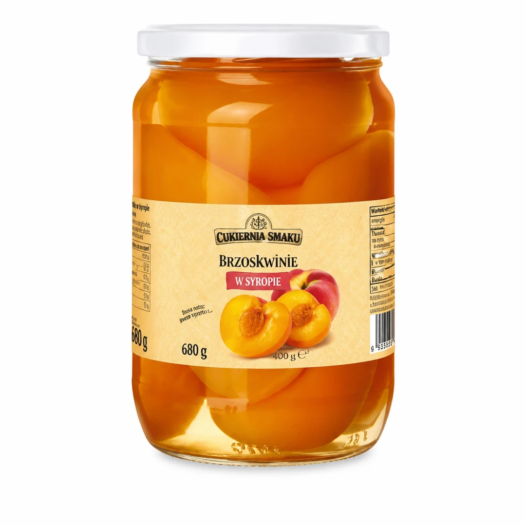Brzoskwinie w syropie Cukiernia Smaku 680/400g