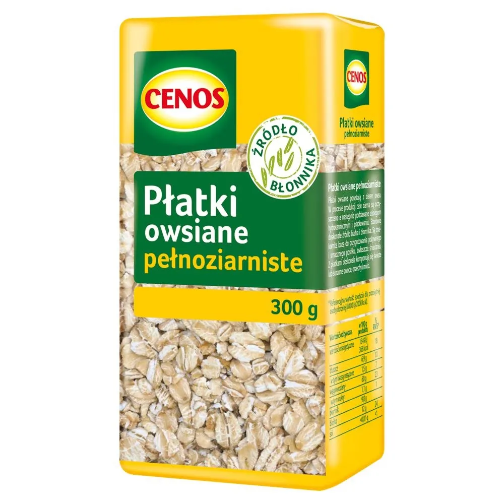 Cenos Płatki owsiane pełnoziarniste 300 g