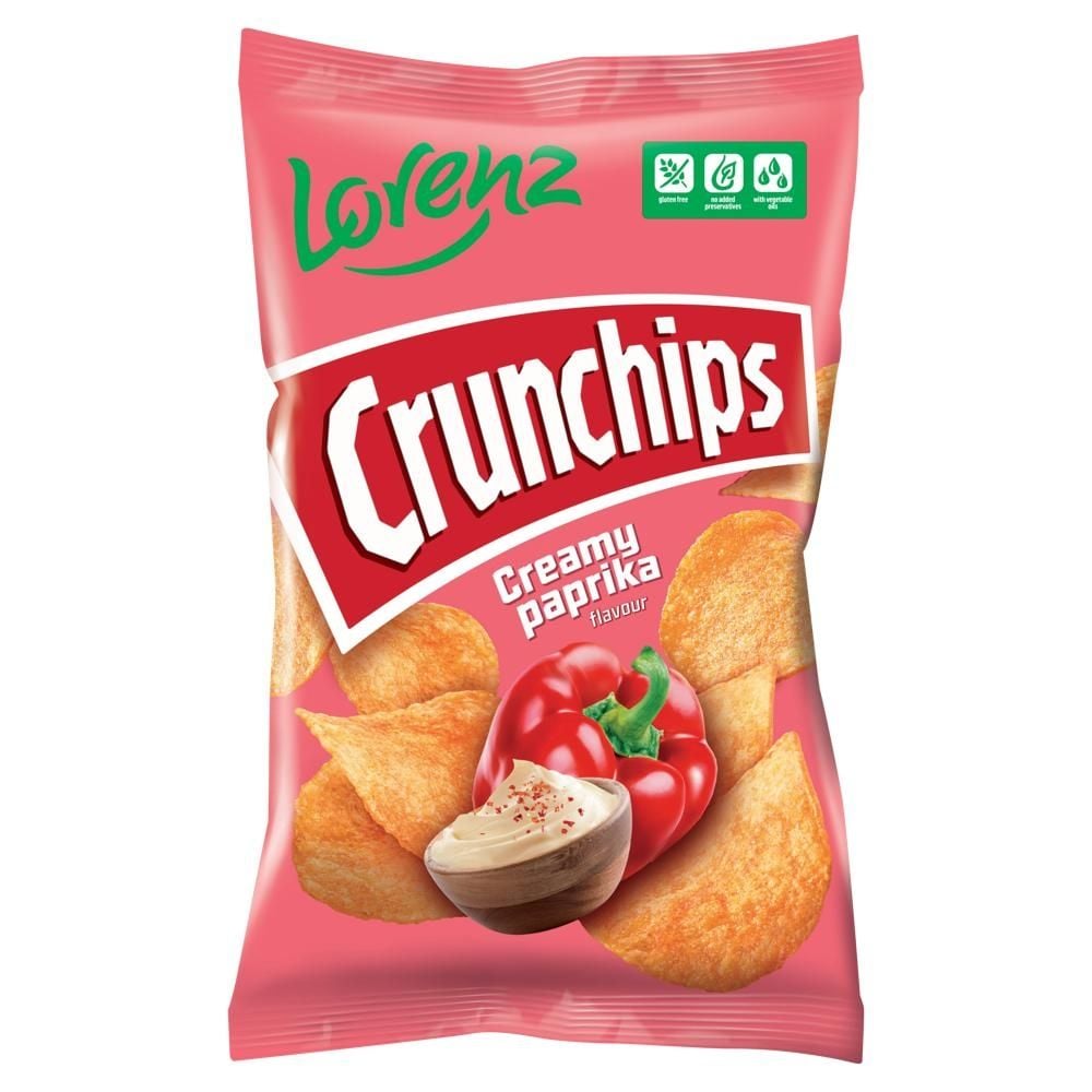 Crunchips Chipsy ziemniaczane o smaku kremowej papryki 130 g