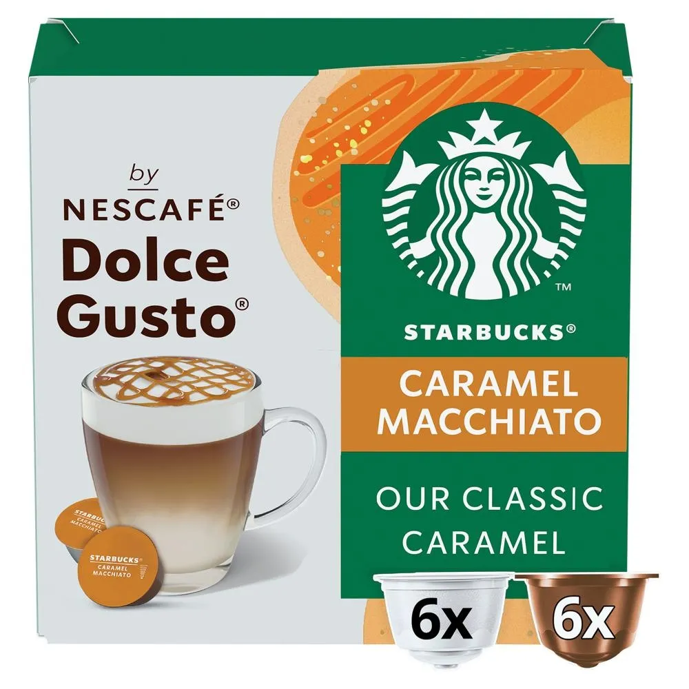Starbucks by Nescafé Dolce Gusto Caramel Macchiato Kawa w kapsułkach 127,8 g (6 x 15,8 g 6 x 5,5 g)