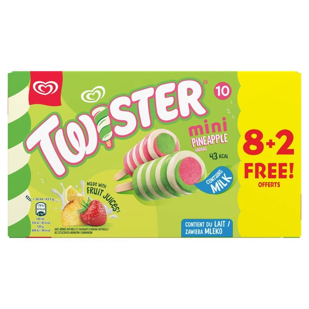 Twister Mini Lody ananas 500 ml (10 sztuk)
