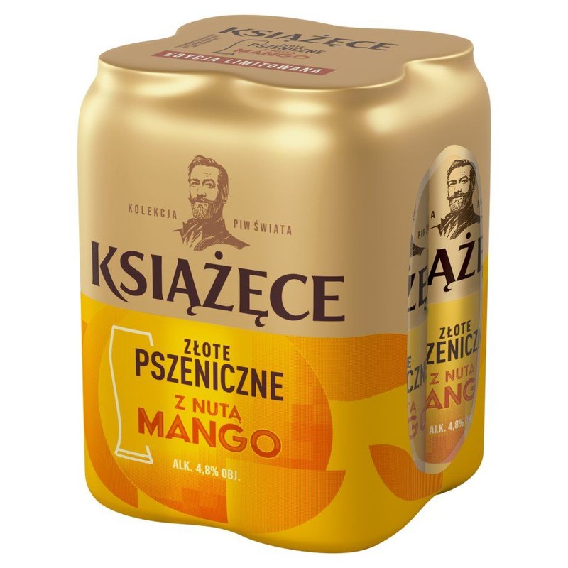 Piwo smakowe Pszenica z nutą Mango alk. 4,8% obj. Książęce 4 x 500 ml