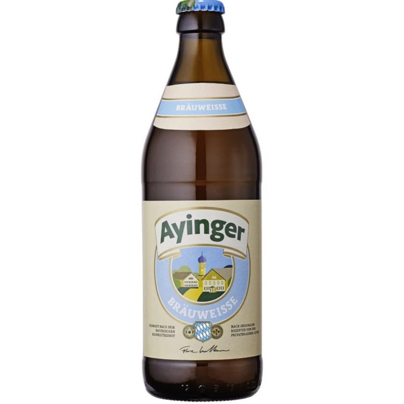 Piwo niemieckie jasne pszeniczne Brauweisse alk. 5,1% obj. Ayinger 500 ml