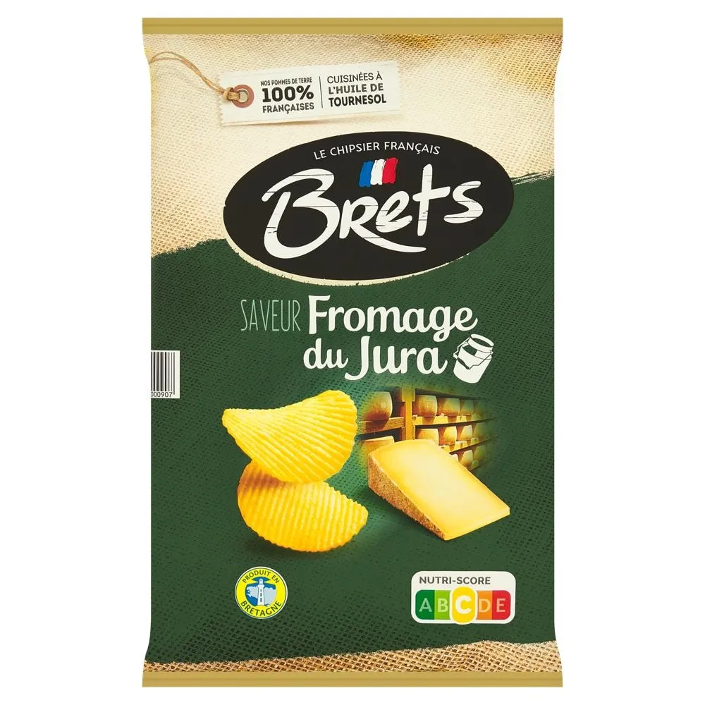 Brets Chipsy ziemniaczane o smaku francuskiego sera jura 125 g
