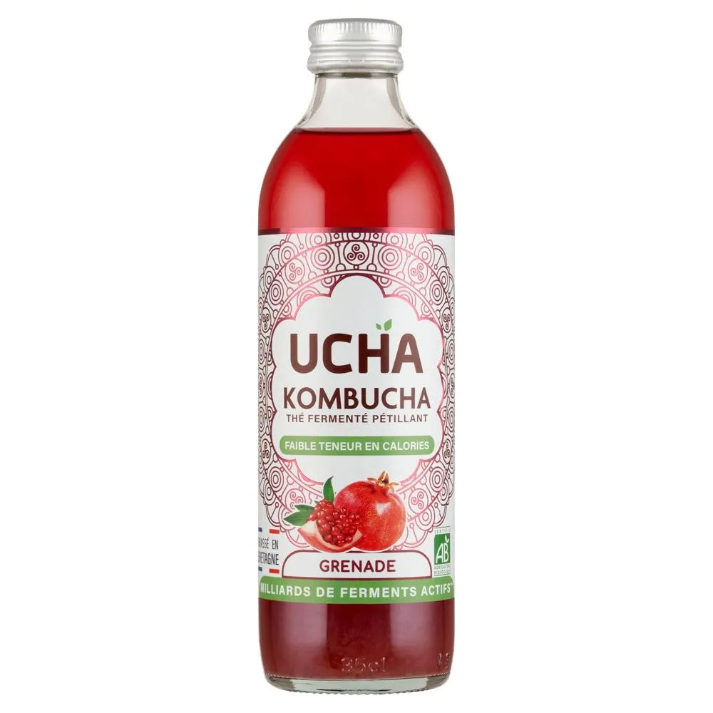Ucha Kombucha z sokiem z granatu 35 cl