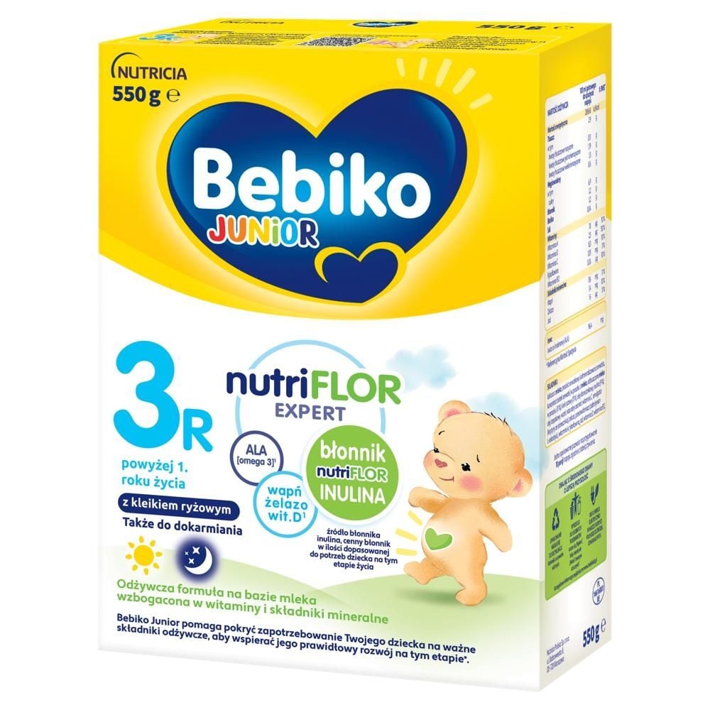 Bebiko Junior 3R Odżywcza formuła na bazie mleka dla małych dzieci powyżej 1. roku życia 550 g