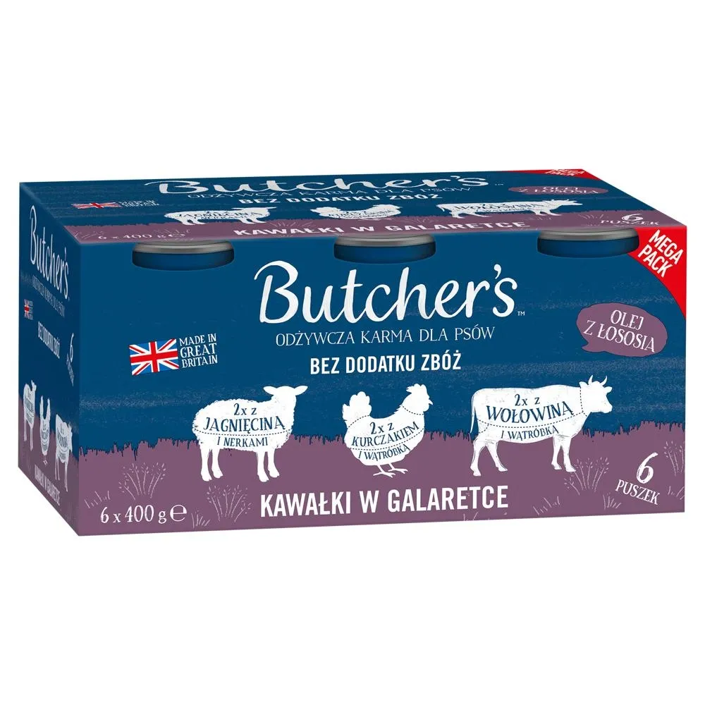Butcher's Original Megapack karma dla psów kawałki w galaretce 6 x 400 g